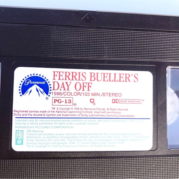 Ferris Bueller‘s Day Off On VHS Video Tape - Picture 4 of 4